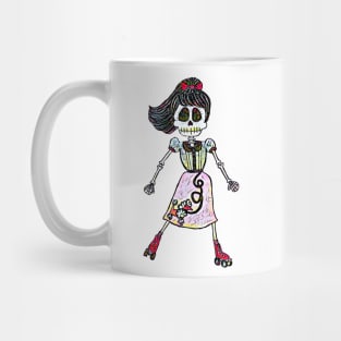 Lively Bones, Retro Roller Skater Mug